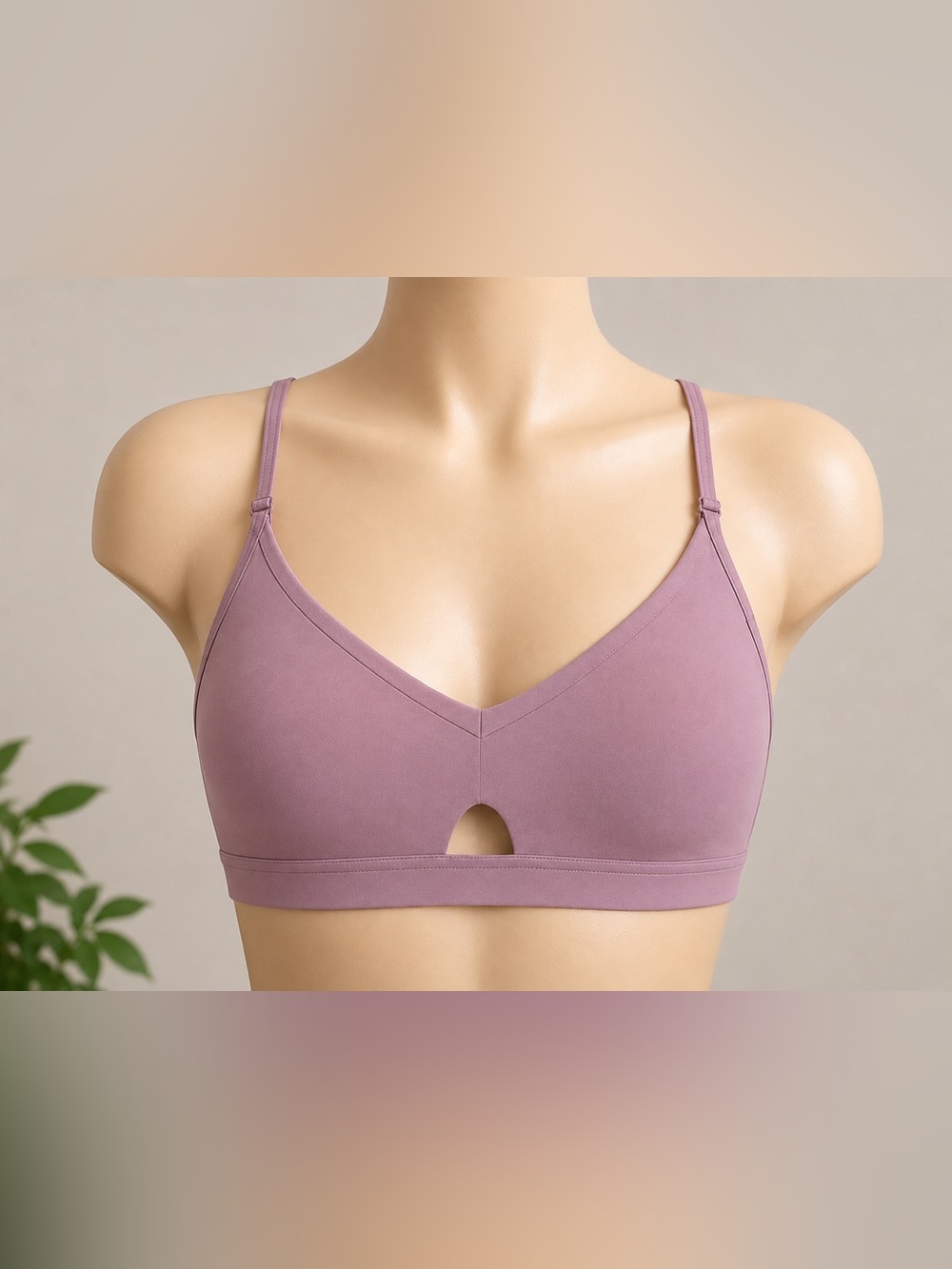 lululemon athletica Soft Mauve V-Neck Bralette with Keyhole